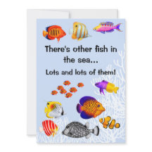 Tropical Coral Reef Fish Divorce Party Invitation