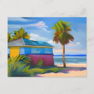Tropical Cottage Keeping in Touch Postcard