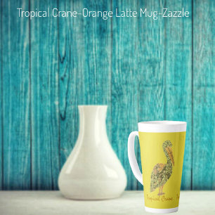 Tropical Crane    Latte Mug