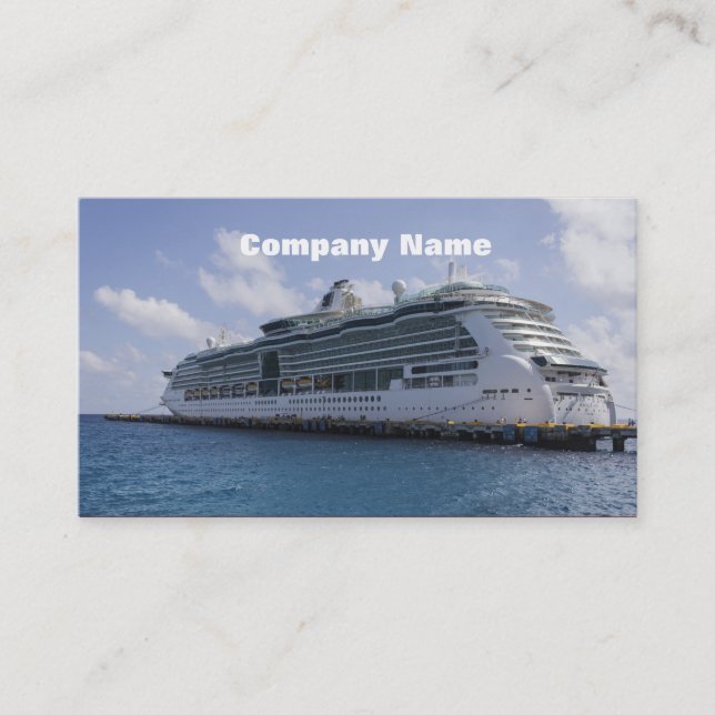 Tropical Cruise Ship Business Card (Front)