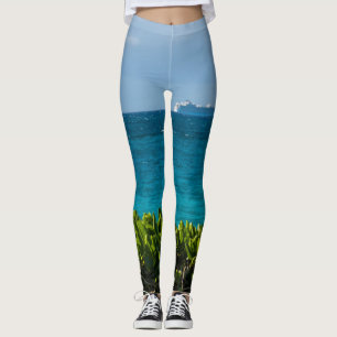 Tropical Cruise Ship Leggings