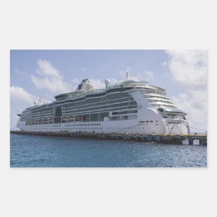 Tropical Cruise Ship Rectangular Sticker