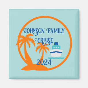 Tropical Cruise Vacation Magnet