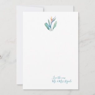 Tropical Custom Wedding Thank You Cards