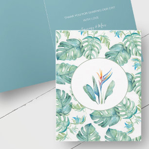 Tropical Custom Wedding Thank You Cards