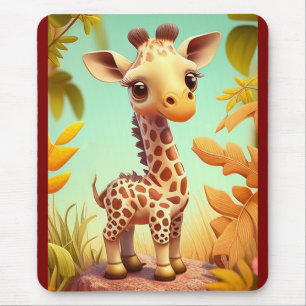 Tropical Cute Baby Giraffe Cartoon-37560 Mouse Mat