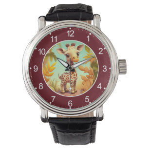 Tropical Cute Baby Giraffe Cartoon  Watch