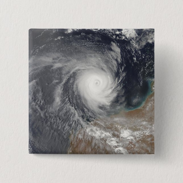 Tropical Cyclone Billy off Australia 15 Cm Square Badge (Front)