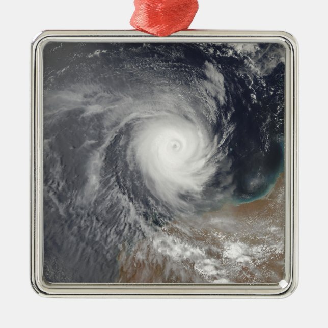 Tropical Cyclone Billy off Australia Metal Tree Decoration (Front)
