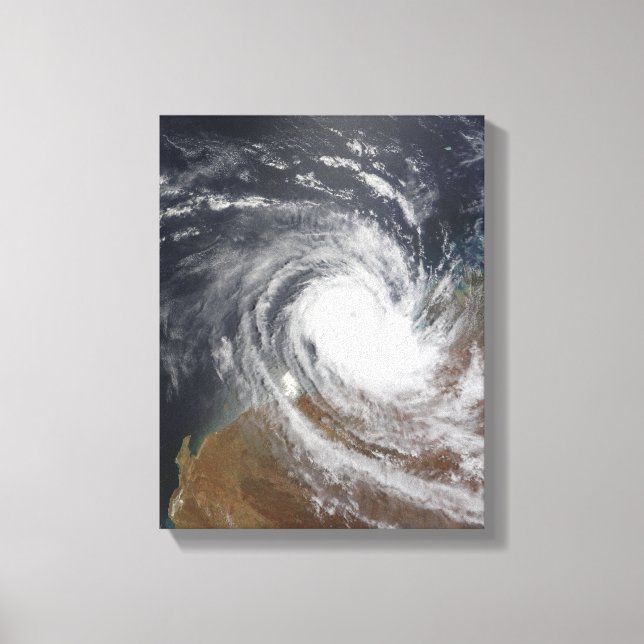 Tropical Cyclone Billy over Australia 2 Canvas Print (Front)
