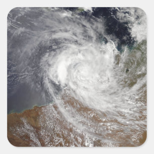 Tropical Cyclone Billy over Australia Square Sticker