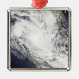 Tropical Cyclone Fami hovers over Madagascar Metal Tree Decoration