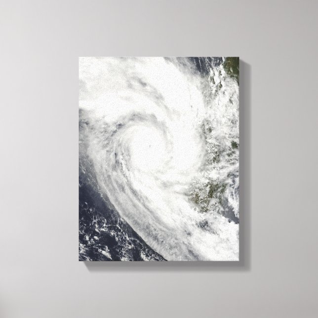 Tropical Cyclone Fanele over Madagascar Canvas Print (Front)