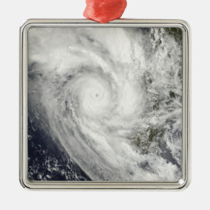Tropical Cyclone Fanele over Madagascar Metal Tree Decoration