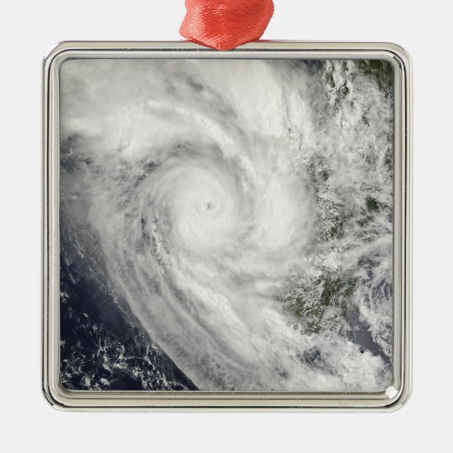 Tropical Cyclone Fanele over Madagascar Metal Tree Decoration (Front)