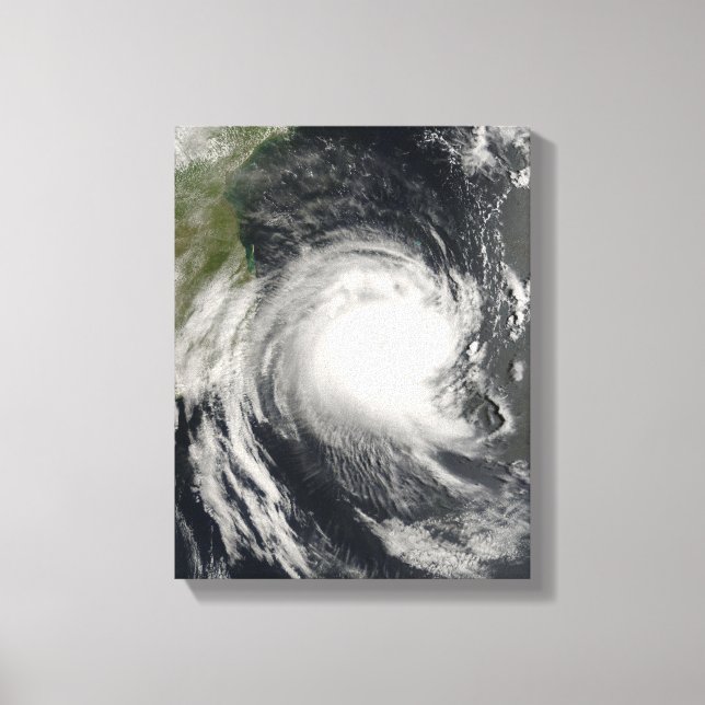 Tropical Cyclone Favio approaching Mozambique Canvas Print (Front)
