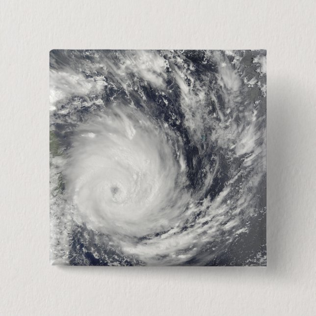 Tropical Cyclone Gael off Madagascar 15 Cm Square Badge (Front)
