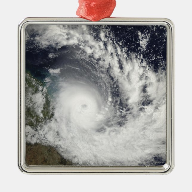 Tropical Cyclone Hamish over Australia Metal Tree Decoration (Front)