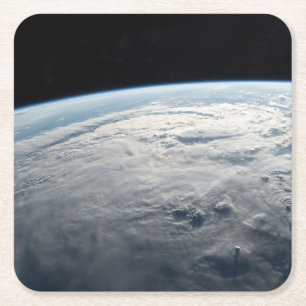 Tropical Cyclone Idai Above The Coast Of Africa. Square Paper Coaster