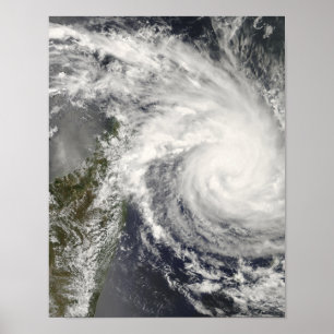 Tropical Cyclone Ivan approaching Madagascar Poster