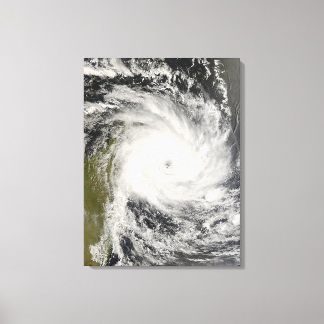 Tropical Cyclone Ivan over Madagascar Canvas Print (Front)