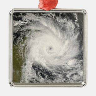 Tropical Cyclone Ivan over Madagascar Metal Tree Decoration