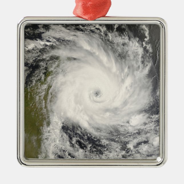 Tropical Cyclone Ivan over Madagascar Metal Tree Decoration (Front)