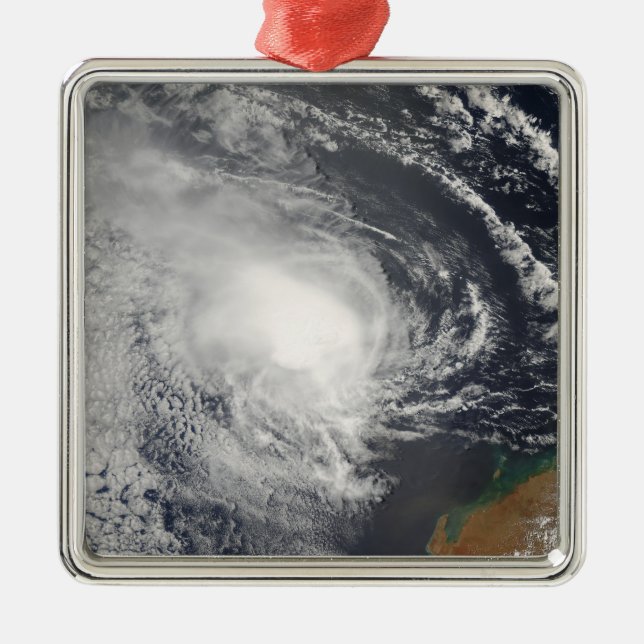 Tropical Cyclone Jacob approaching Australia Metal Tree Decoration (Front)