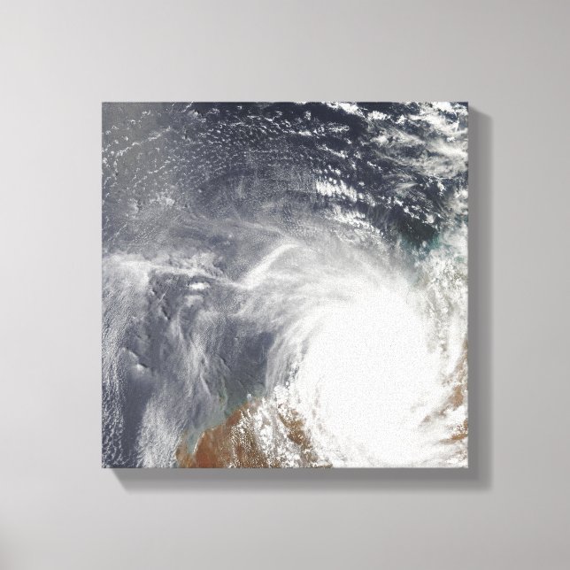 Tropical Cyclone Laurence over Western Australi Canvas Print (Front)