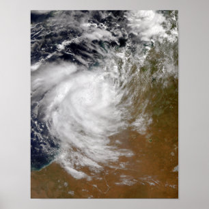 Tropical Cyclone Magda coming ashore in Austral Poster