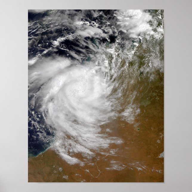 Tropical Cyclone Magda coming ashore in Austral Poster (Front)