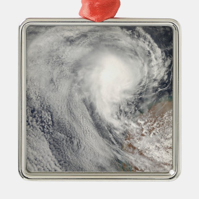 Tropical Cyclone Melanie off Australia Metal Tree Decoration (Front)