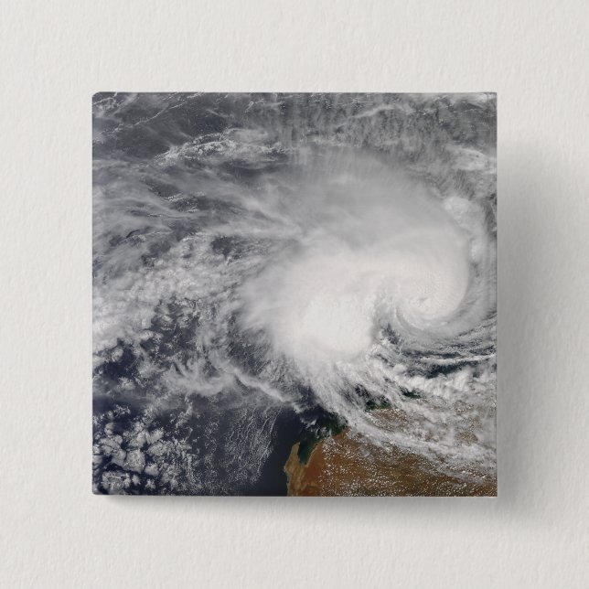 Tropical Cyclone Nicholas off Australia 15 Cm Square Badge (Front)