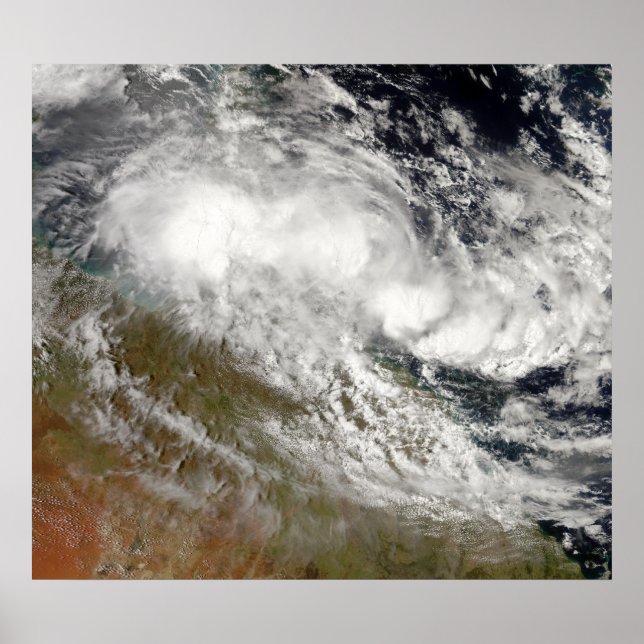 Tropical Cyclone Olga over northeast Australia Poster (Front)