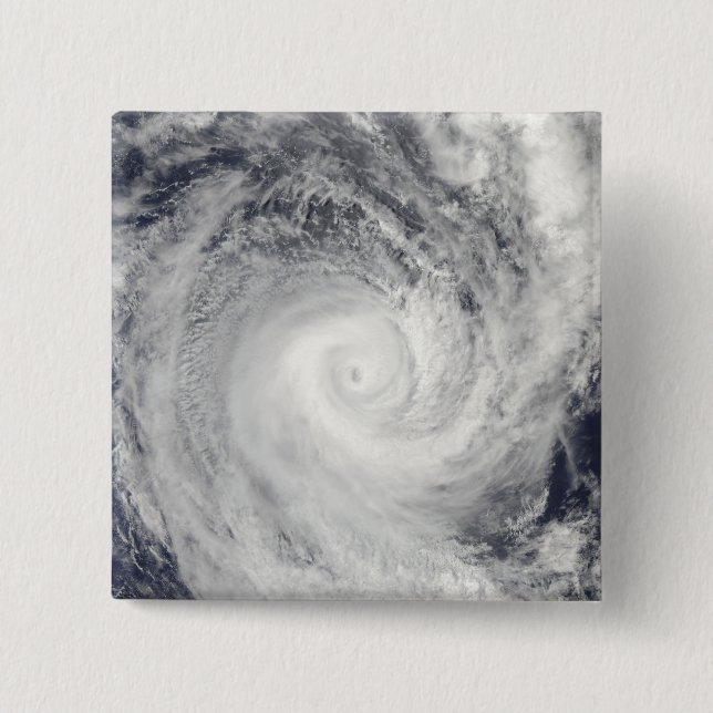 Tropical Cyclone Oli off the coast of Tahiti 15 Cm Square Badge (Front)