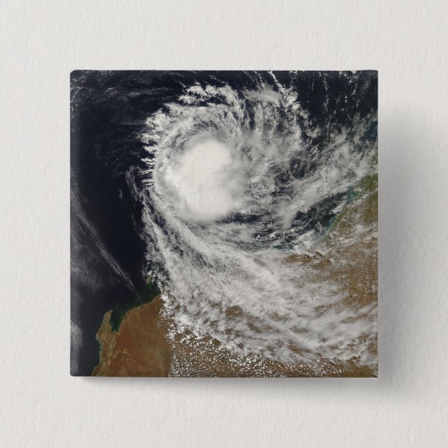 Tropical Cyclone Ophelia off Australia 15 Cm Square Badge (Front)