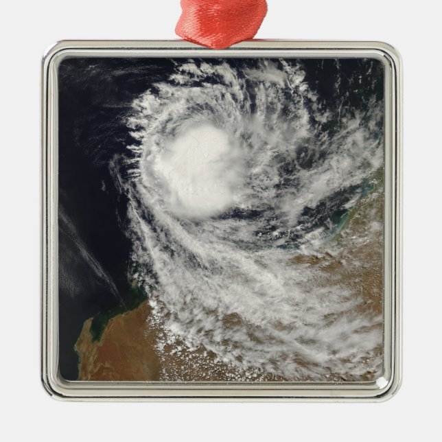 Tropical Cyclone Ophelia off Australia Metal Tree Decoration (Front)