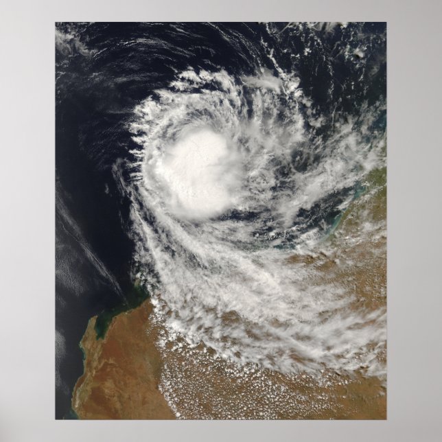 Tropical Cyclone Ophelia off Australia Poster (Front)
