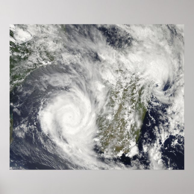 Tropical Cyclones Eric and Fanele 2 Poster (Front)