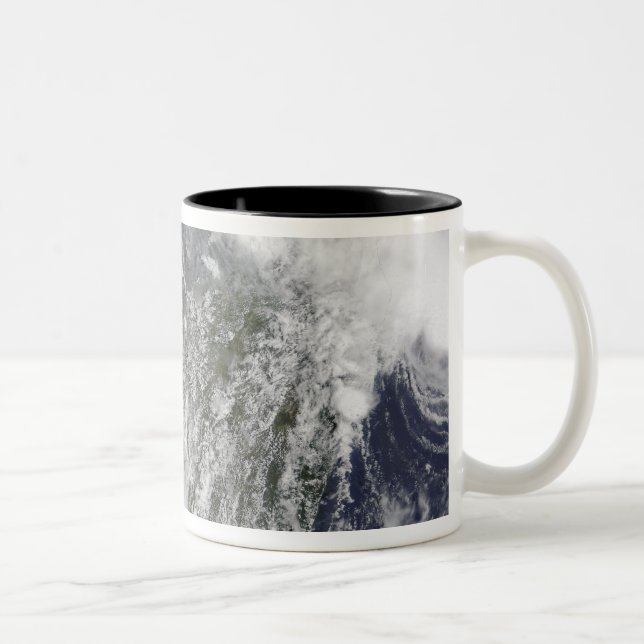 Tropical Cyclones Eric and Fanele Two-Tone Coffee Mug (Right)