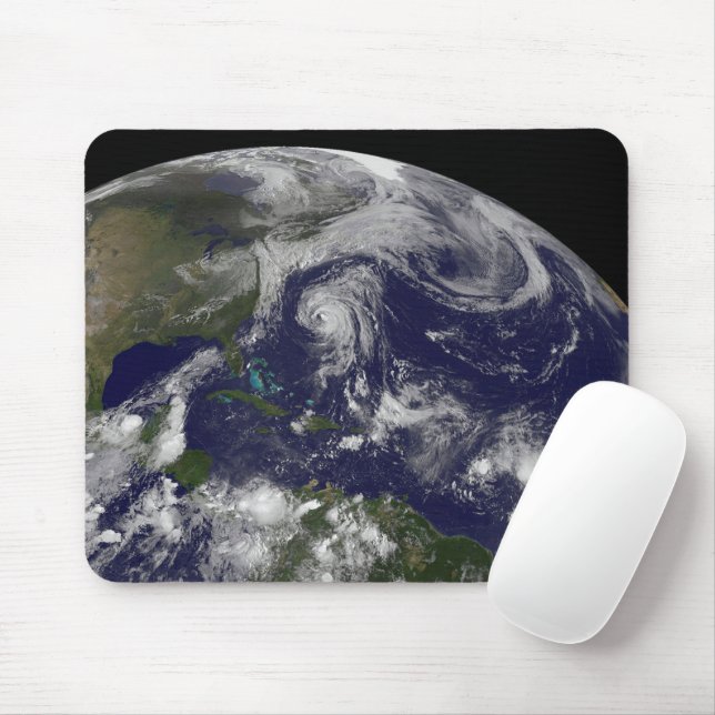 Tropical Cyclones Katia, Lee, Maria And Nate. Mouse Mat (With Mouse)