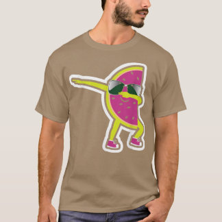 Tropical Dabbing Watermelon Fruit Hello Summer Veg T-Shirt