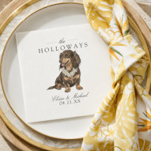 Tropical Dachshund Hawaiian Wedding