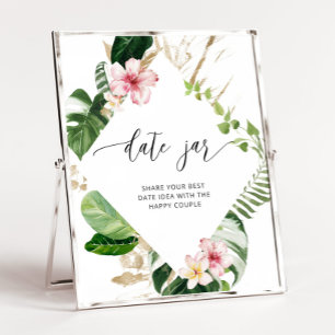 Tropical date night ideas. Date jar bridal shower Poster