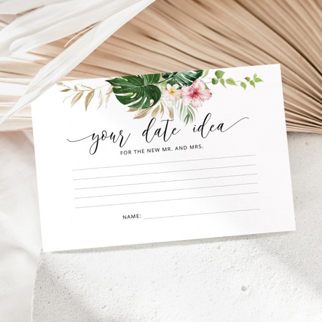 Tropical Date night ideas. Date jar card (Creator Uploaded)