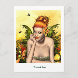 tropical days postcard