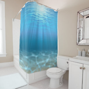 Tropical Deep Blue Sea Shower Curtain
