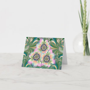 Tropical Delight Blossom Threesome Greeting Card