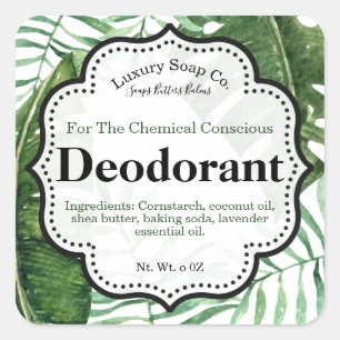 Tropical Deodorant Label