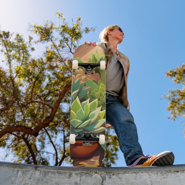Tropical Desert Succulent Garden Skateboard (Outdoor 1)